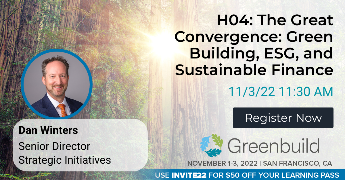 Greenbuild International Conference + Expo San Francisco 2022 GRESB